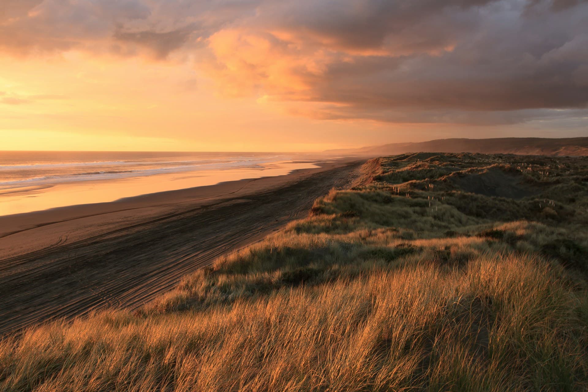 A coastal sunset after the AI scene-aware edit